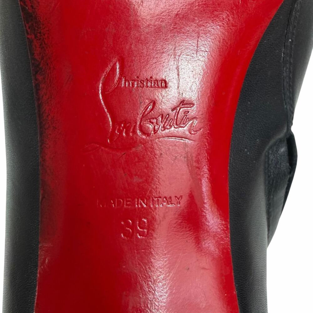Christian Louboutin Belle 85 Calf Leather Ankle Boots Black Size 39 - Picture 11 of 13